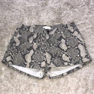 H&M Snakeprint Cotton Shorts Sz 10